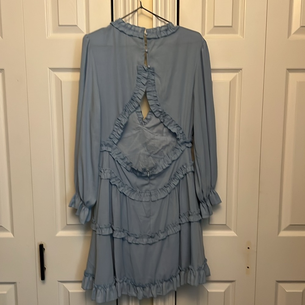 Light Blue Ruffled Dress - Picture 2 of 2